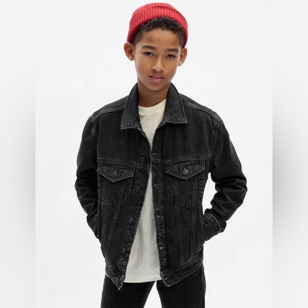 Gap Kids Black Denim Icon Jacket XL
